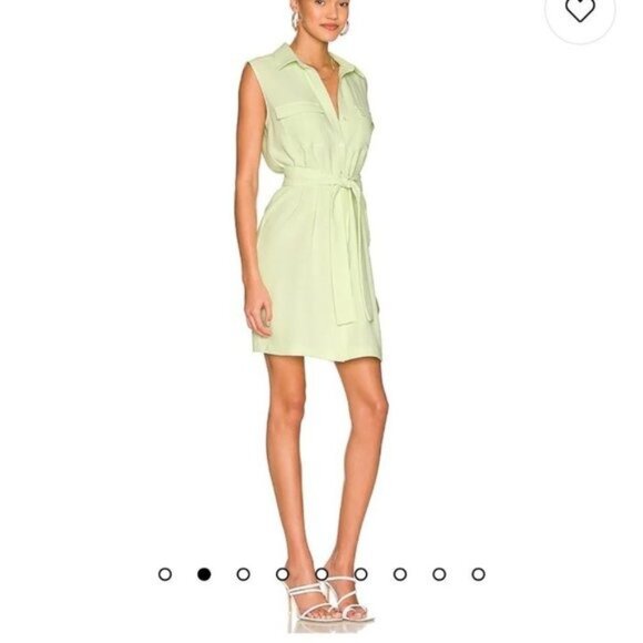 Amanda Uprichard Edith Mini Dress in Cucumber - Picture 1 of 8